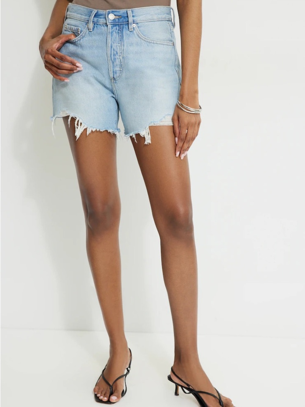 Dynamite Miles Mid Rise Relaxed Denim Shorts - Picture 3 of 7